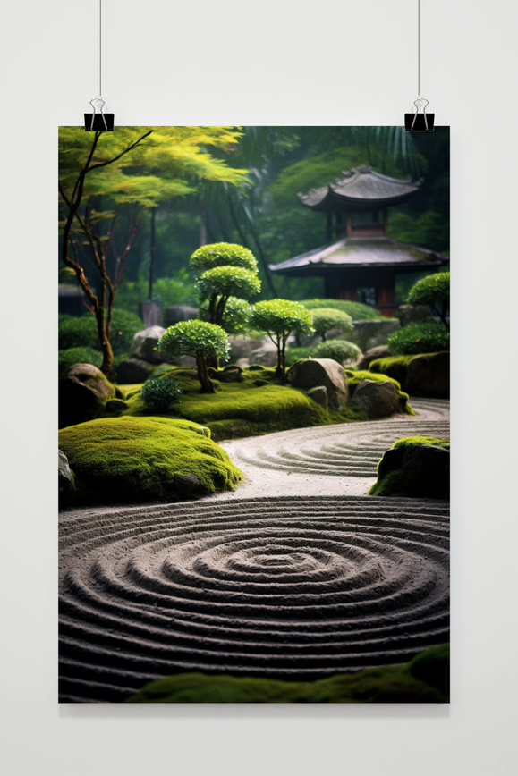 Meditatie Tuin poster