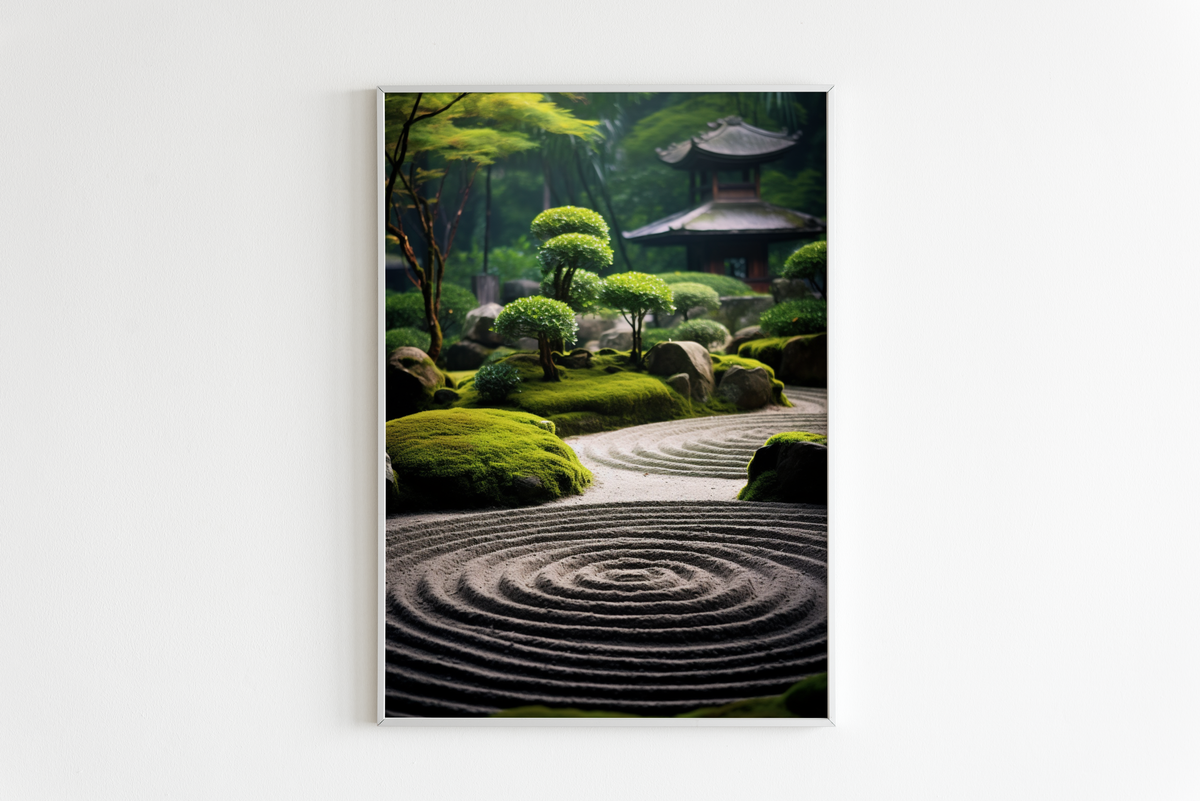 Jardín de Meditación en un interior