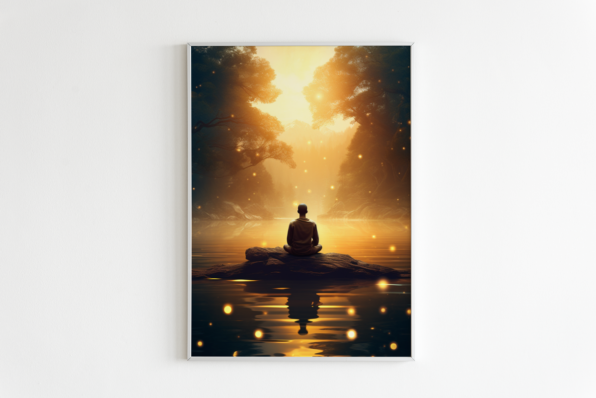 Bouddha en Méditation dans un intérieur