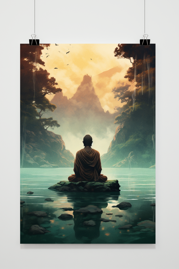 Meditatie Buddah poster