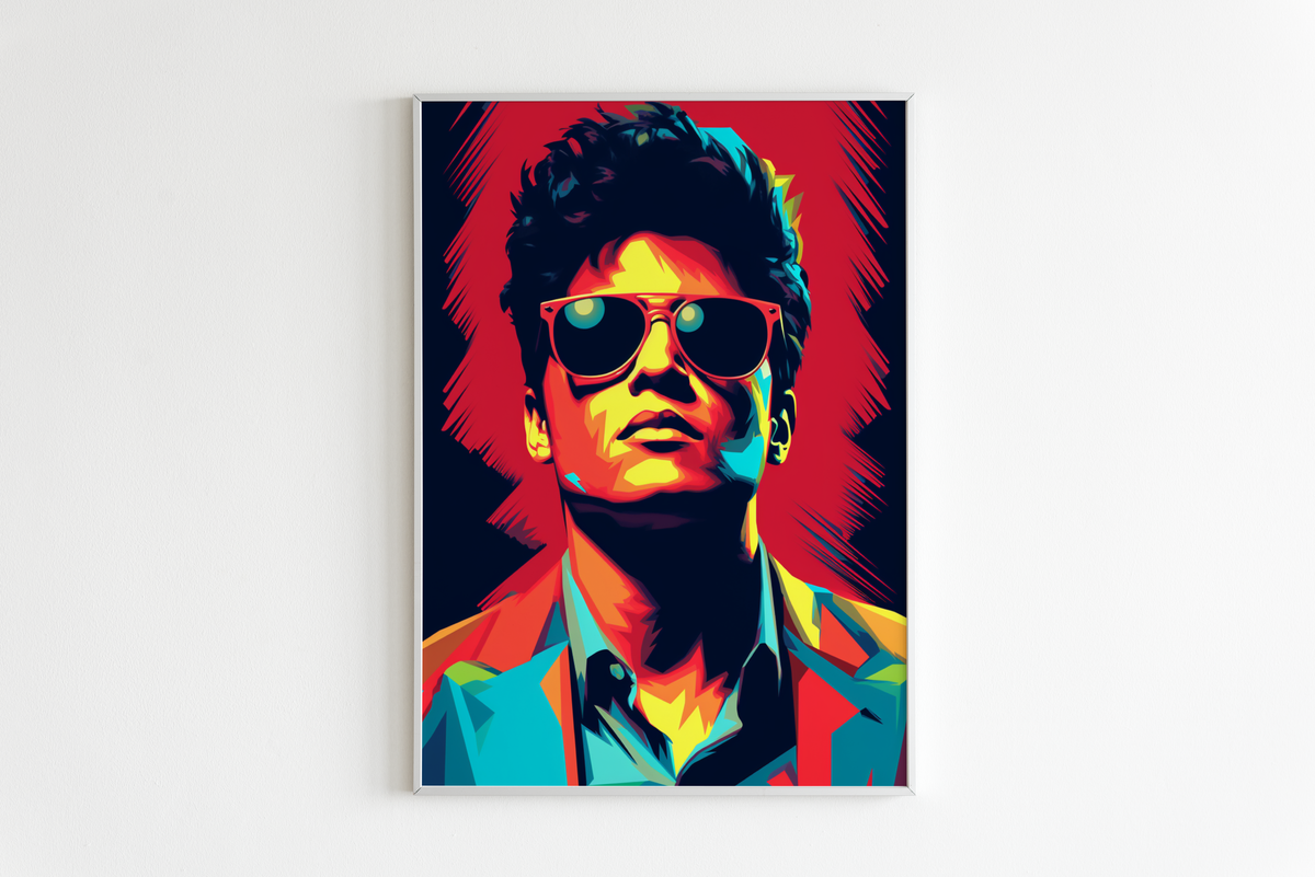 Bruno Mars en un interior
