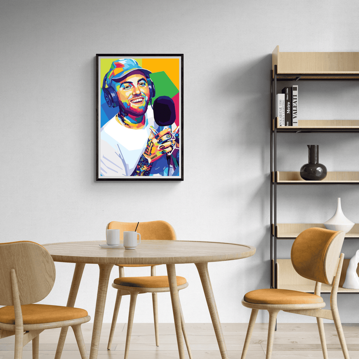 Mac Miller Wpap en un interior