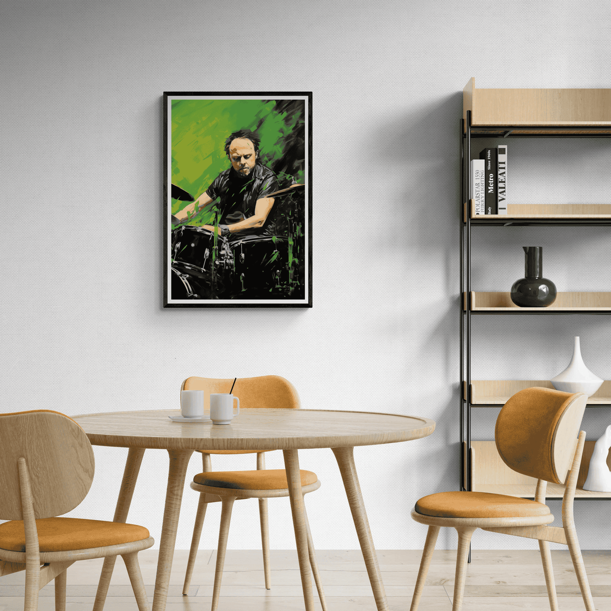 Lars Ulrich Metallica en un interior