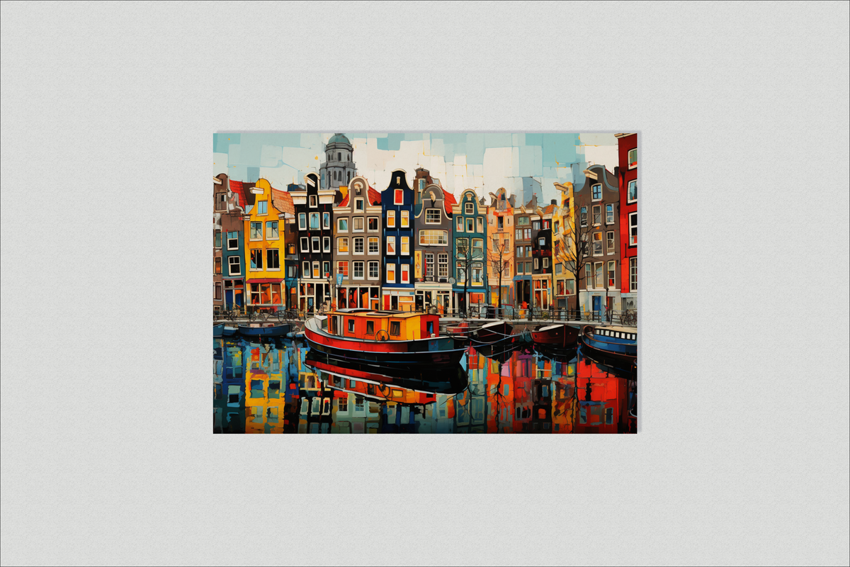 Grachten Amsterdam en un interior