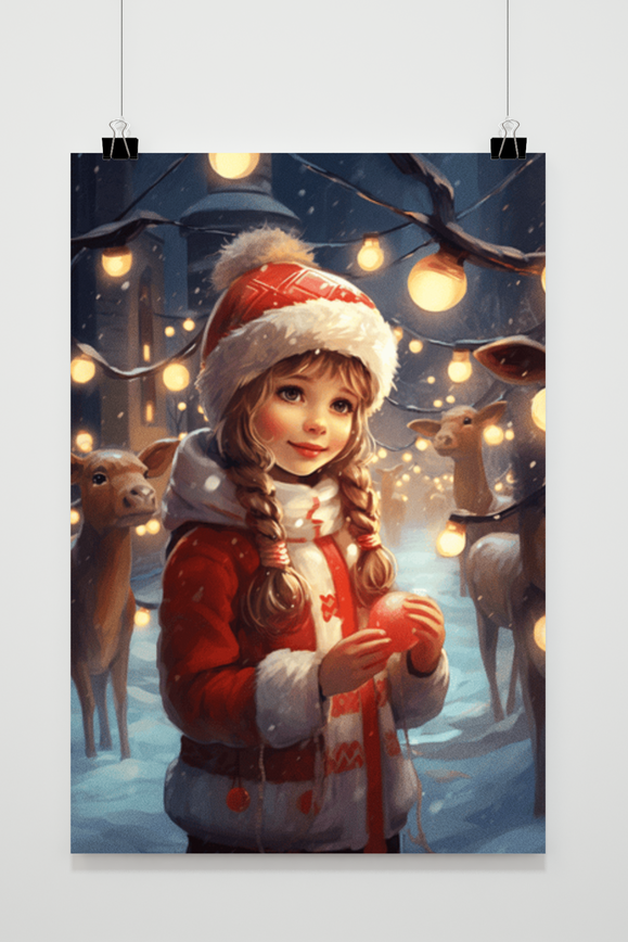 Kerst Meisje poster