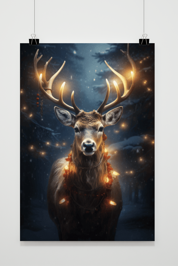 Póster Hert Kerstversiering de 25 Artstreet
