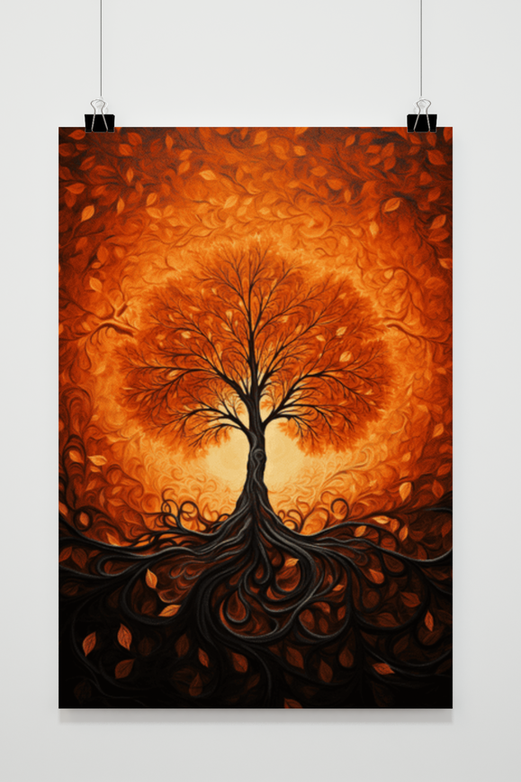 Affiche Levensboom Herfst