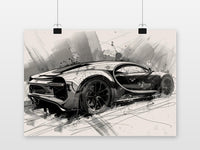 Bugatti Skizze im Interieur (2)