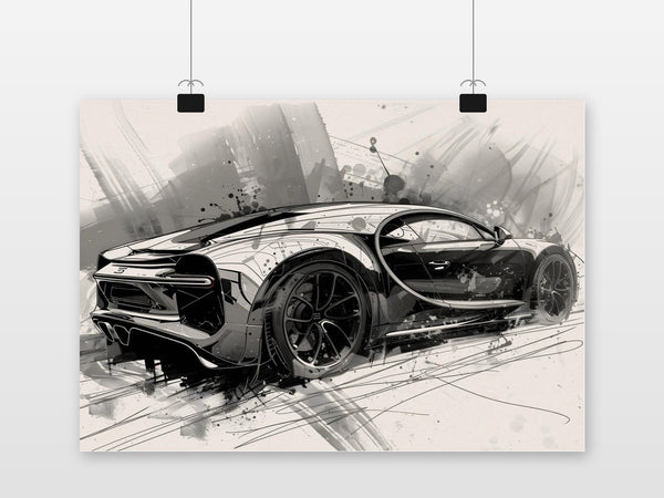 Bugatti Schets poster