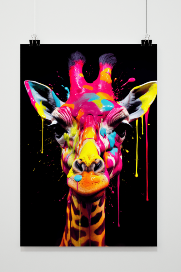 Giraffe Pop poster