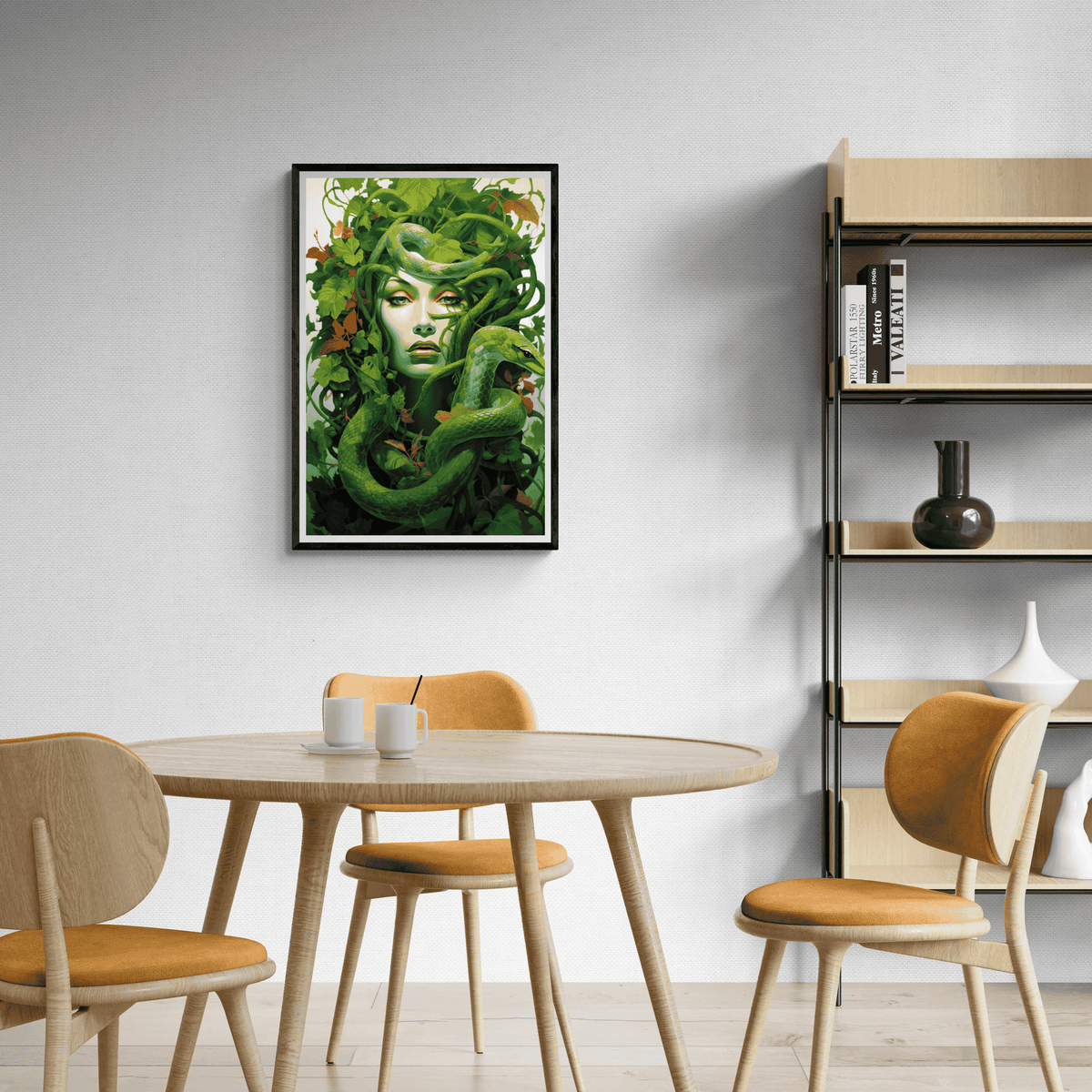 Medusa Verde en un interior