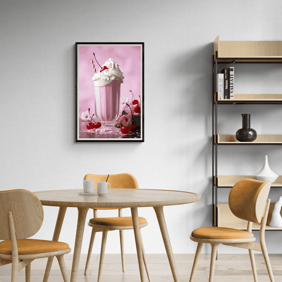 Batido Rosa en un interior