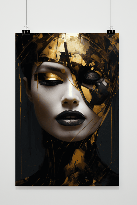 Affiche Femme en Or