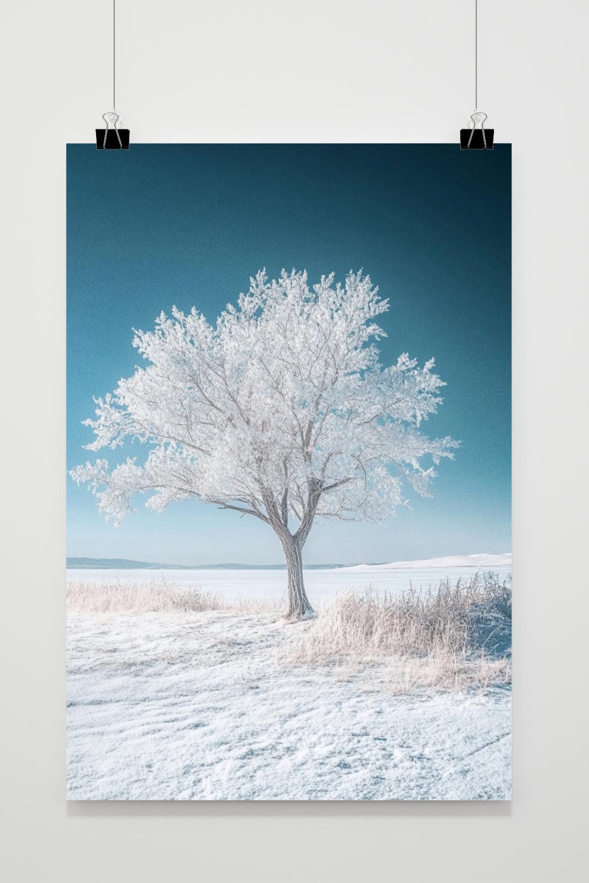 White Tree Snow Landscape in interieur