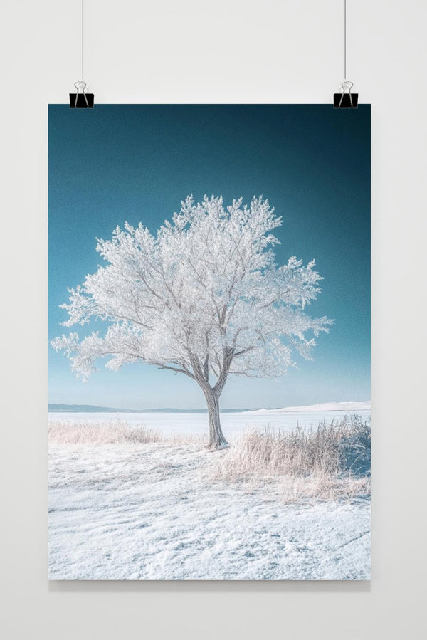 Affiche White Tree Snow Landscape