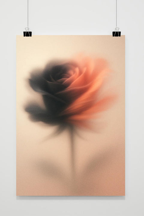 Póster Rose Flower Blurry Soft Focus