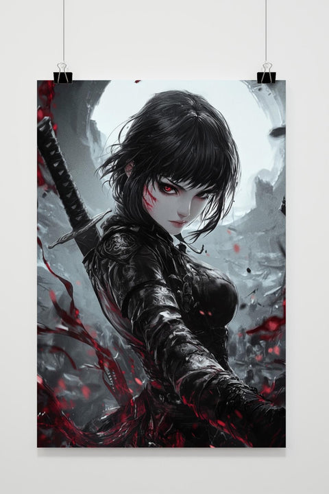 Woman Warrior Anime Samurai poster