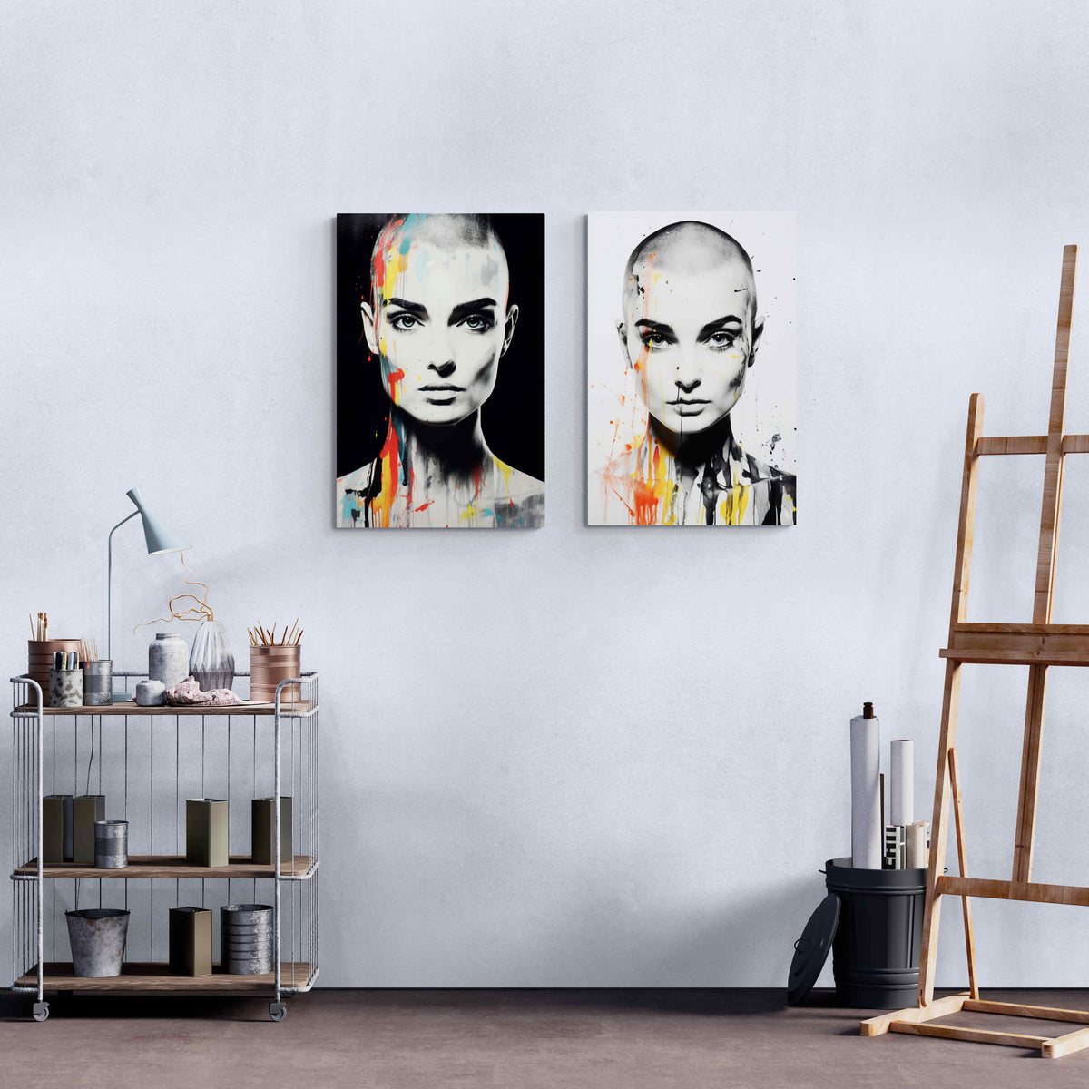 Sinead O Connor Negro en un interior