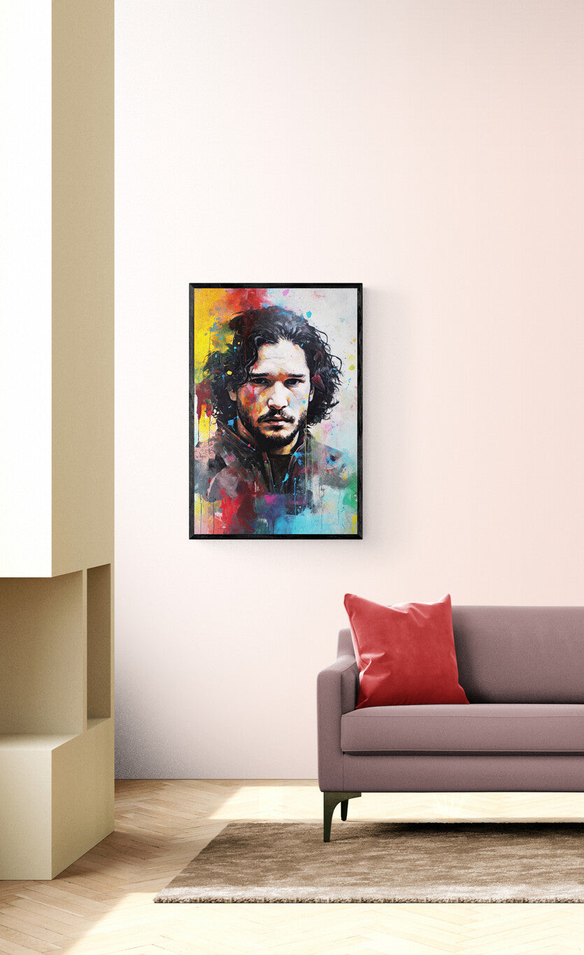 Jon Snow Abstract en un interior