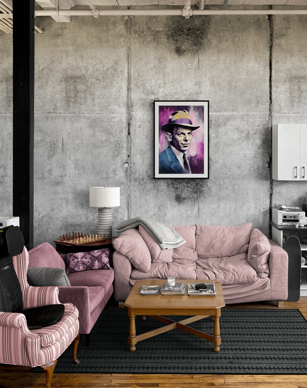 Frank Sinatra en un interior