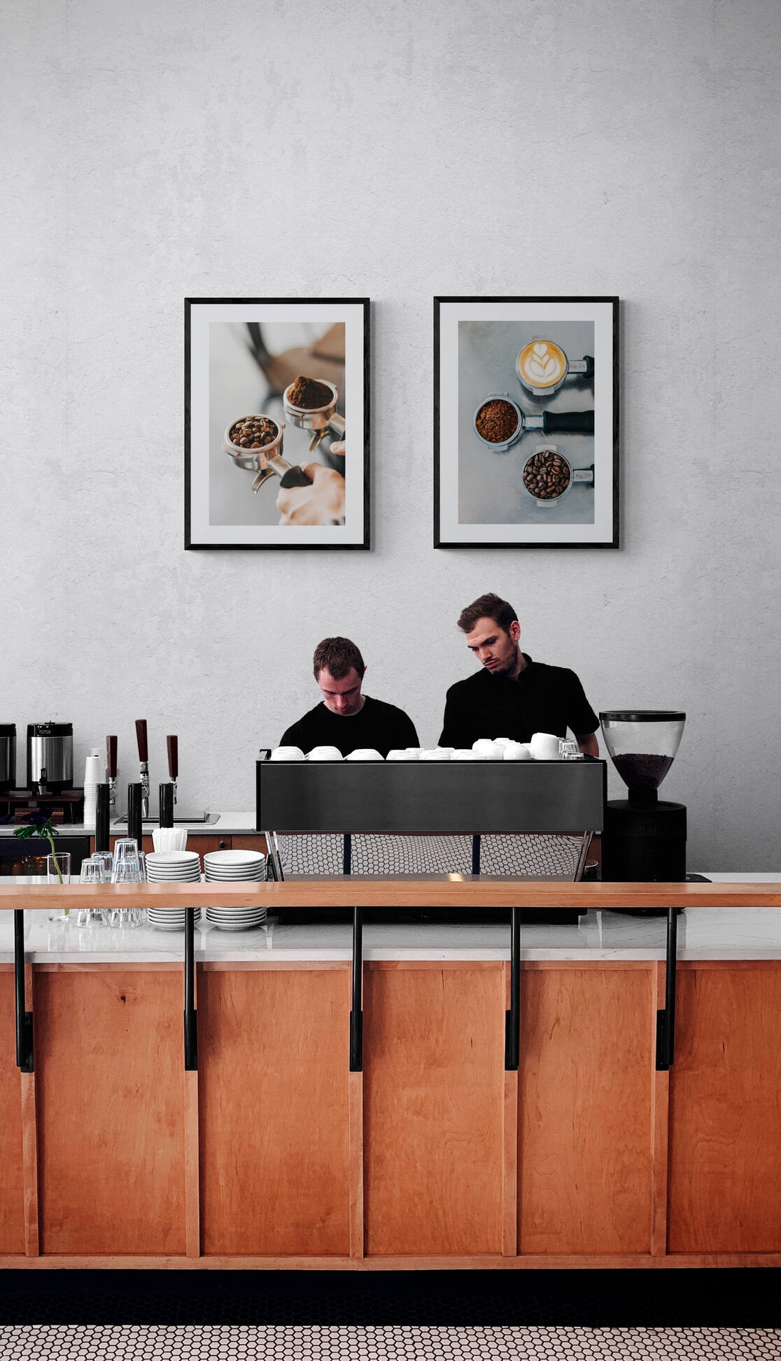 Póster Café en un interior