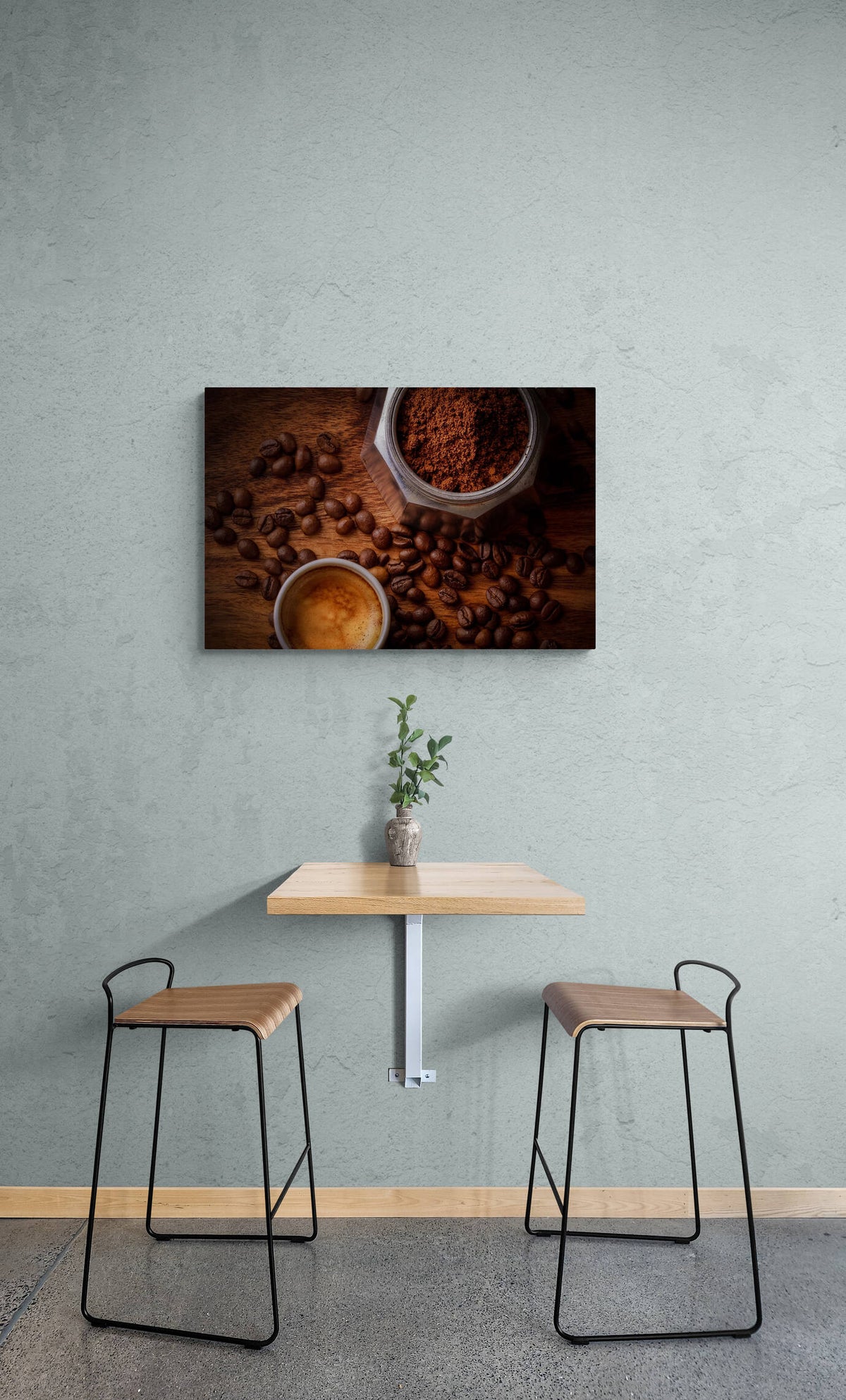 Póster Café en un interior