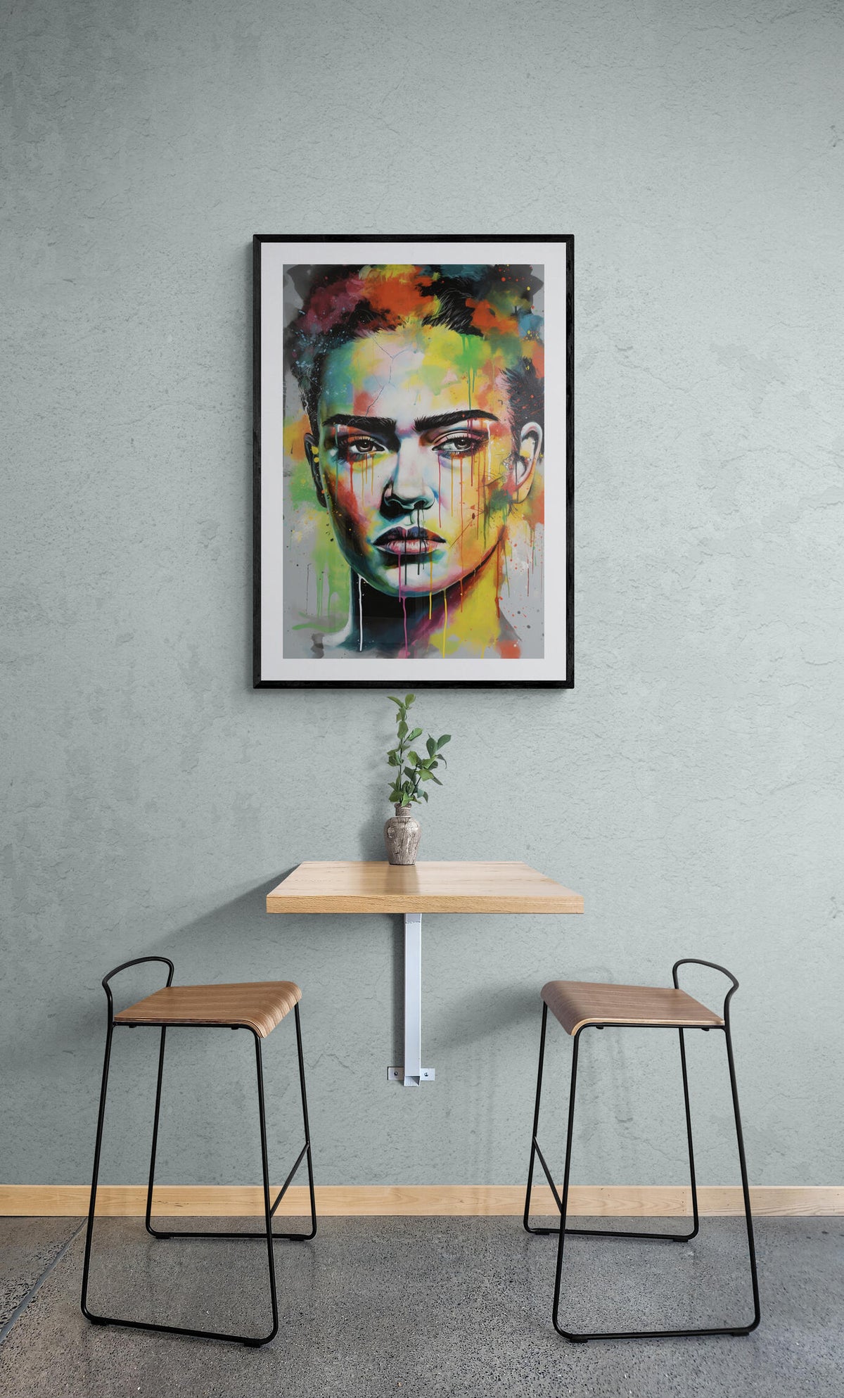 Frida Kahlo Abstract en un interior