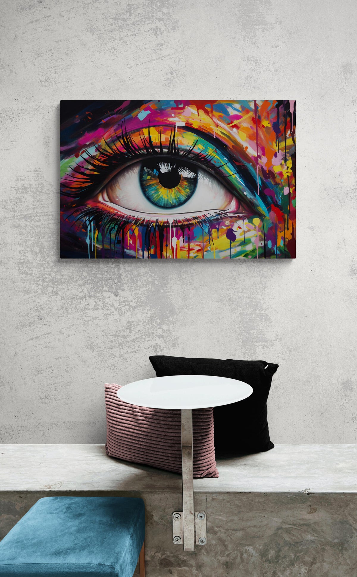 Ojo de Colores en un interior
