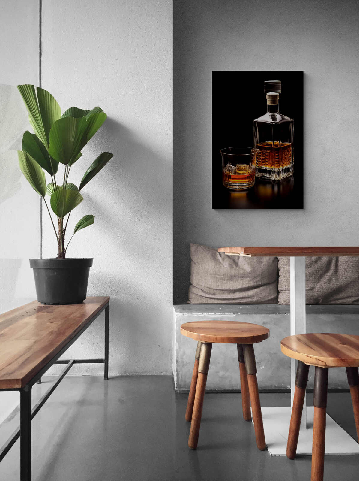Decantador de Whiskey en un interior