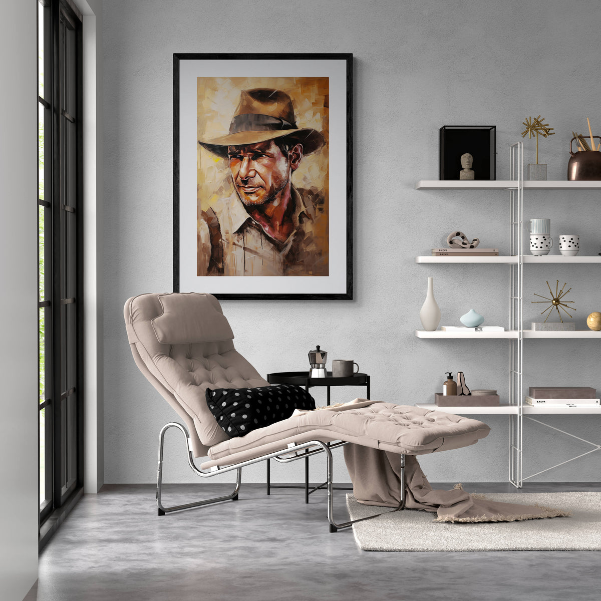 Indiana Jones en un interior