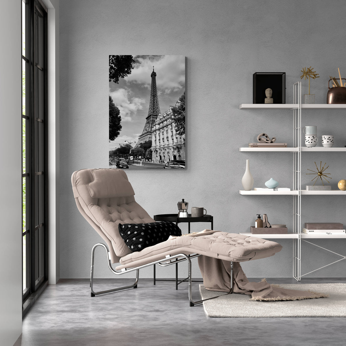 París en Blanco y Negro en un interior