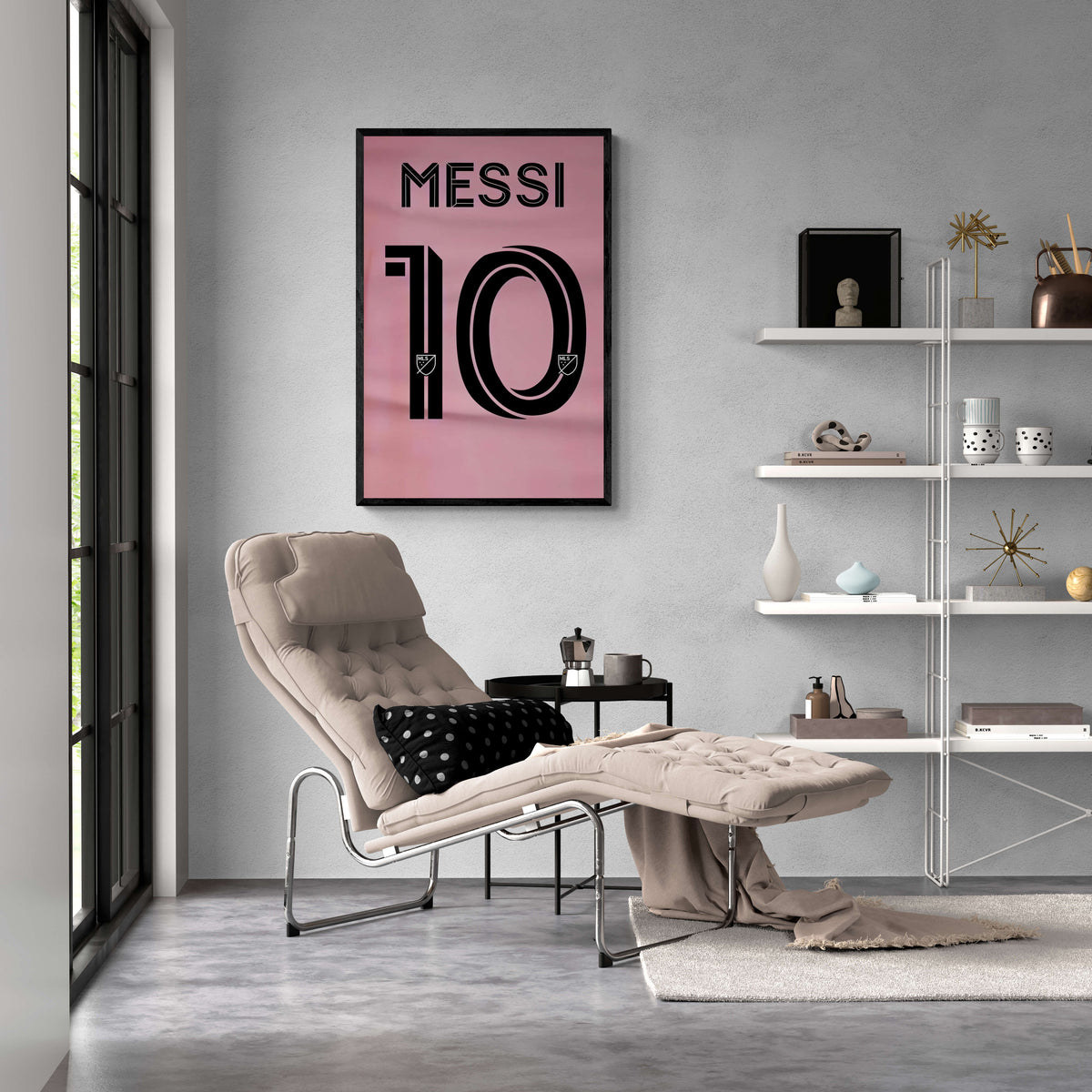 Lionel Messi Dorsal en un interior
