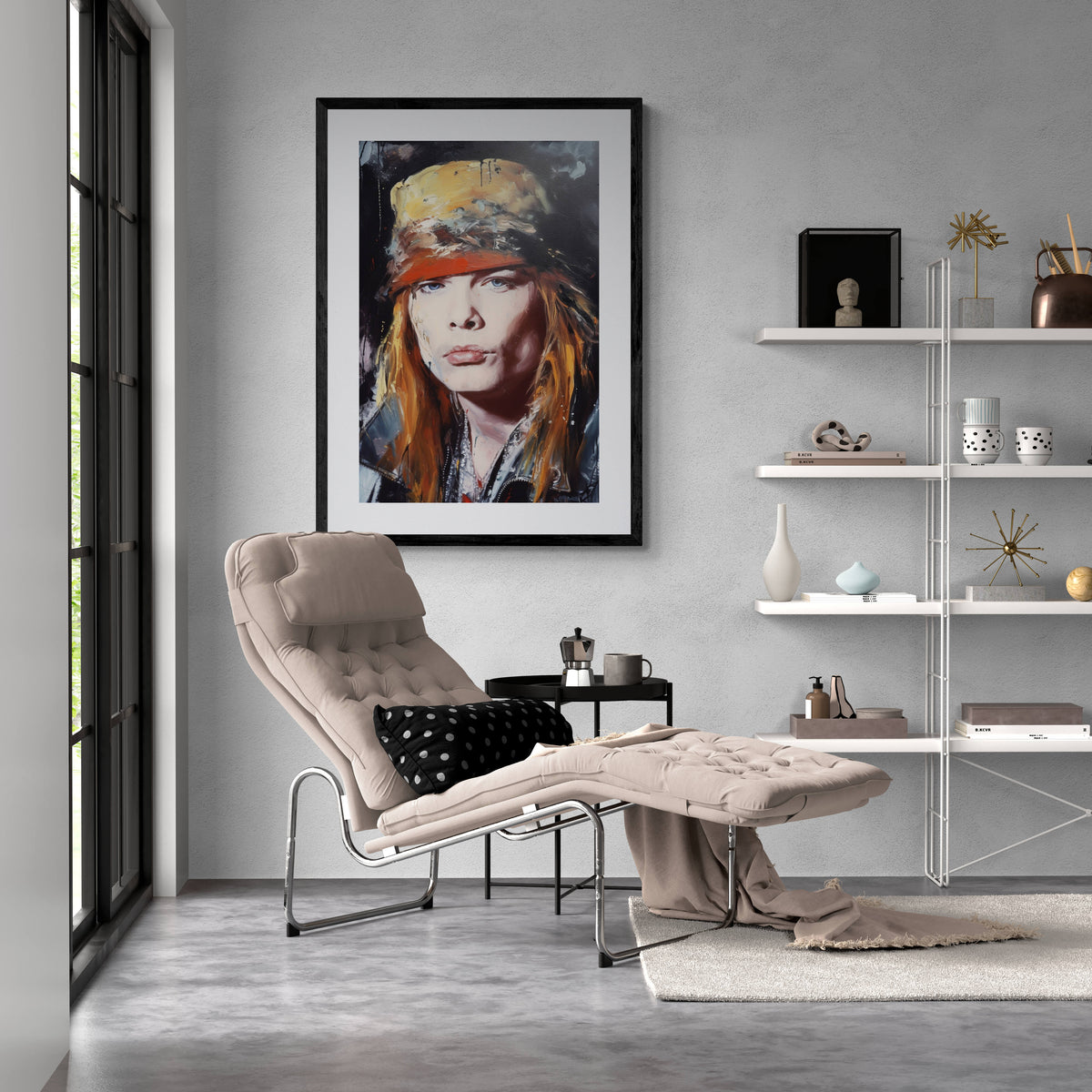 Axl Rose Retrato en un interior