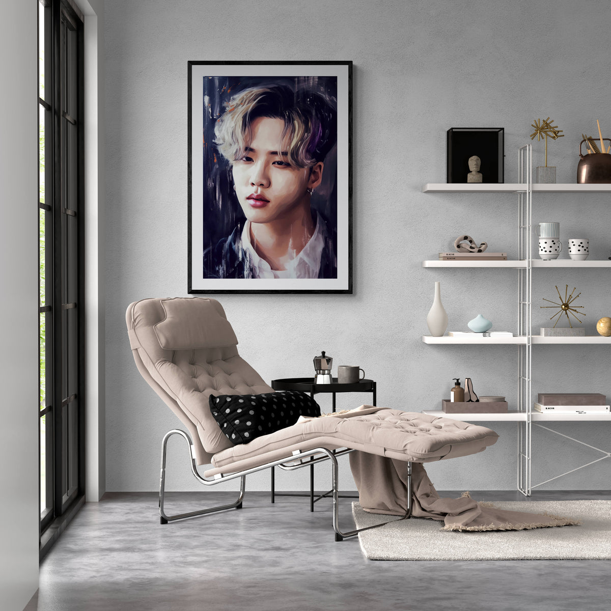 BTS Affiche Jimin dans un intérieur