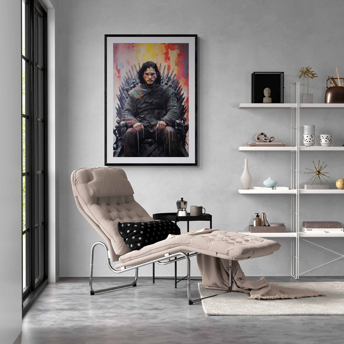 John Snow Iron Throne dans un intérieur
