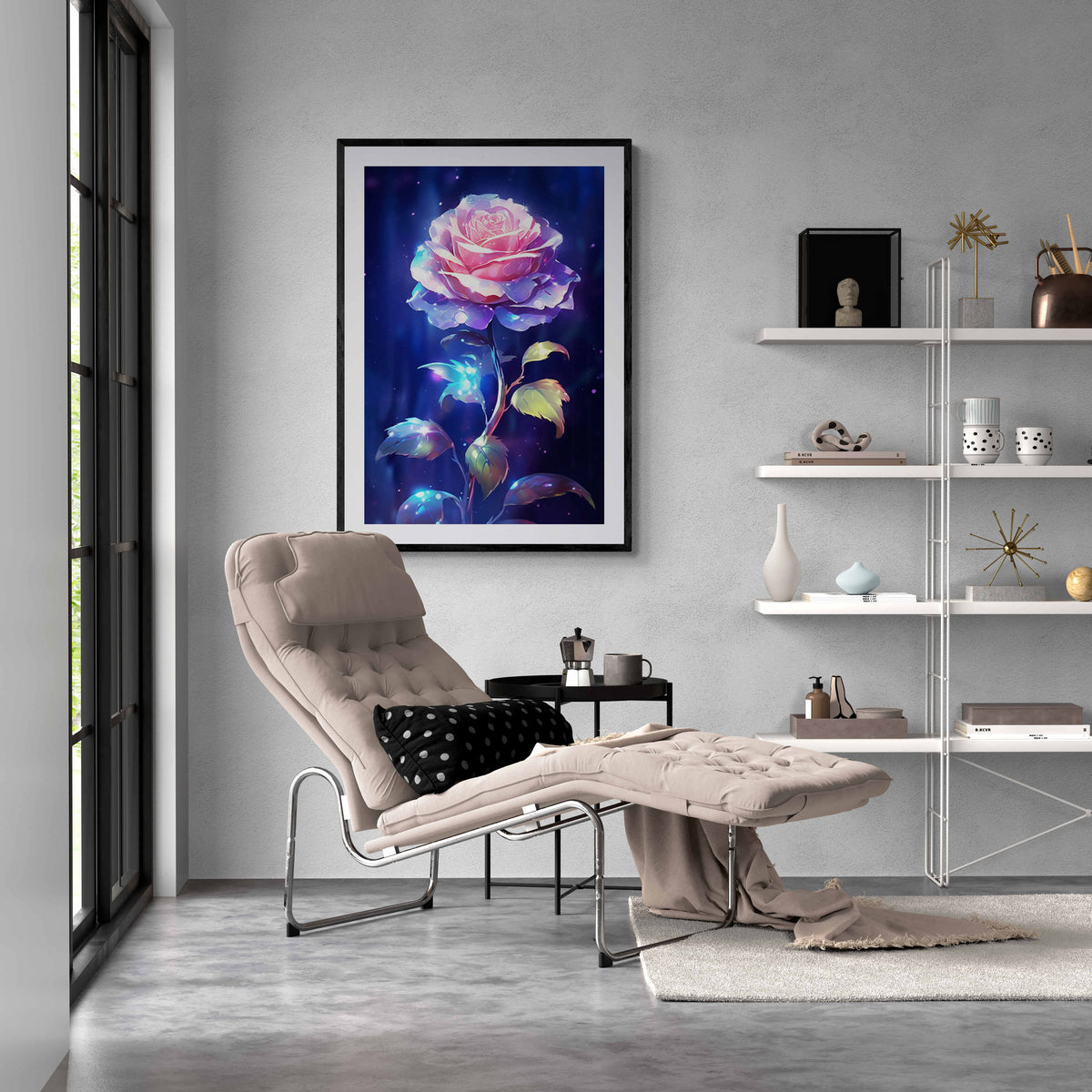Rosa Rosada en un interior