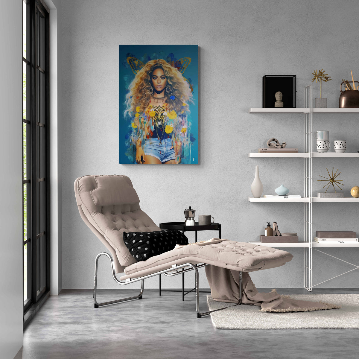 Beyonce Poster Abstract dans un intérieur