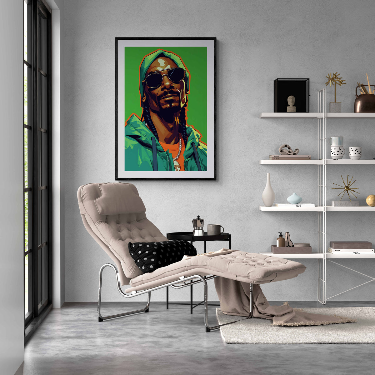 Snoop Dogg Groen en un interior