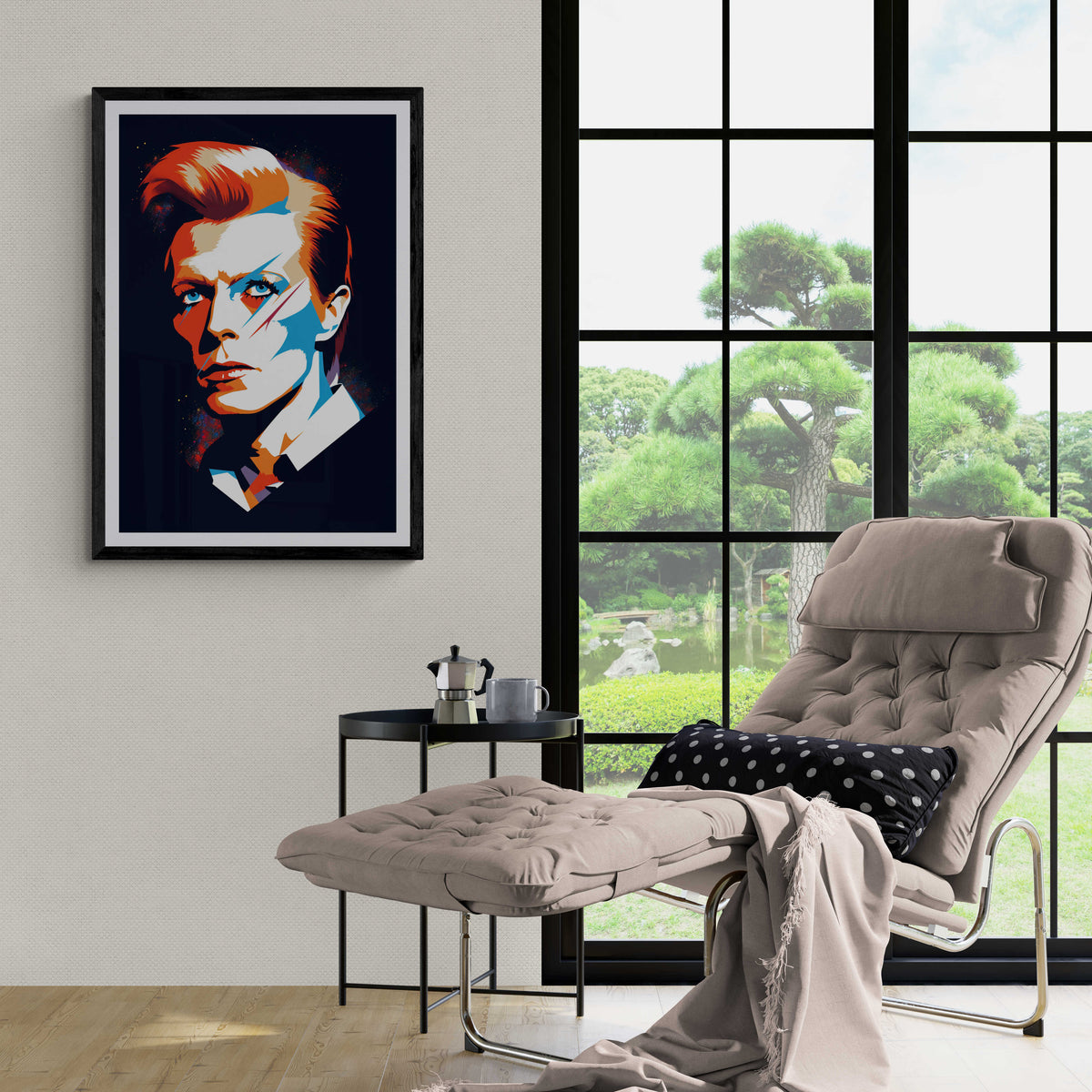 Póster David Bowie en un interior