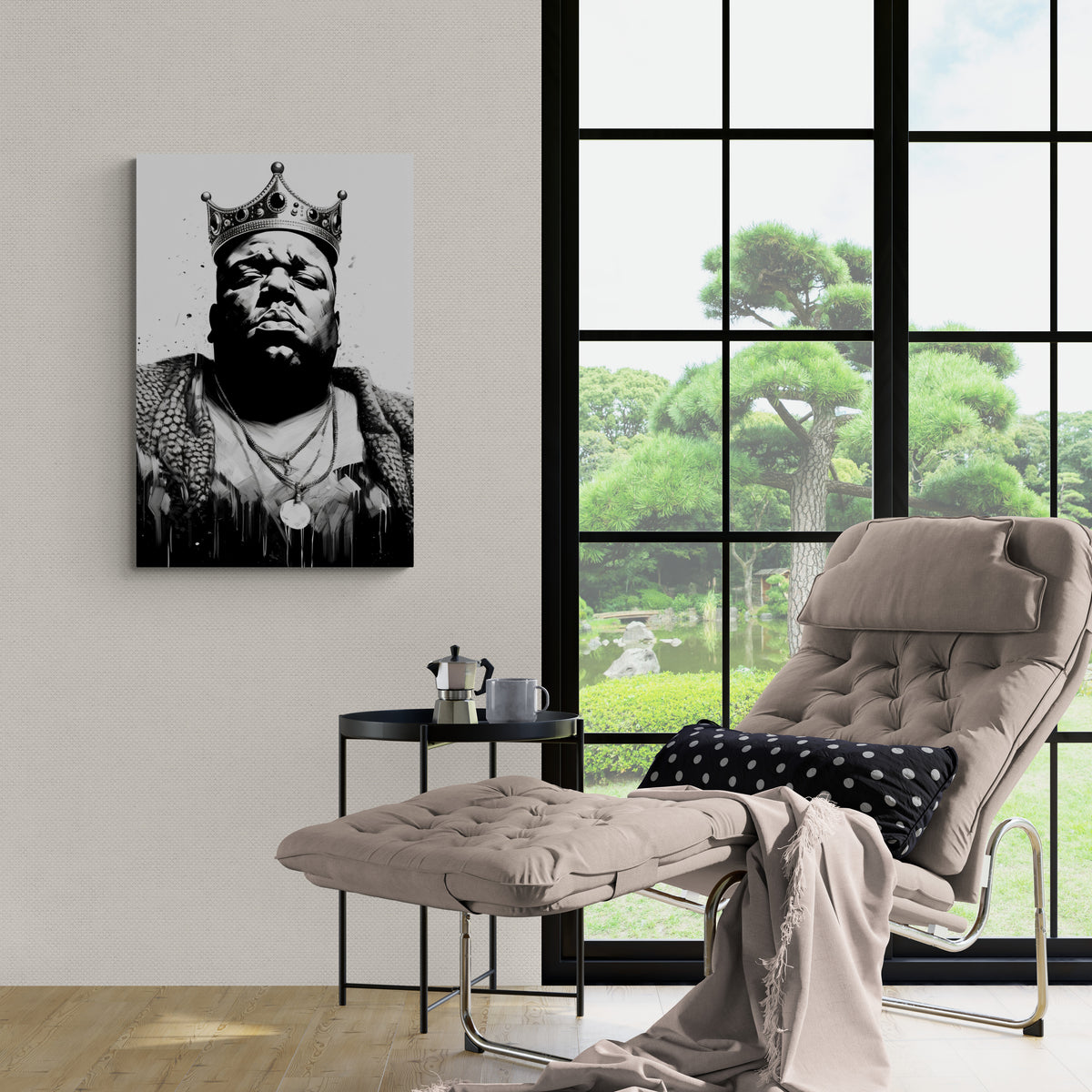 Biggie Smalls en un interior