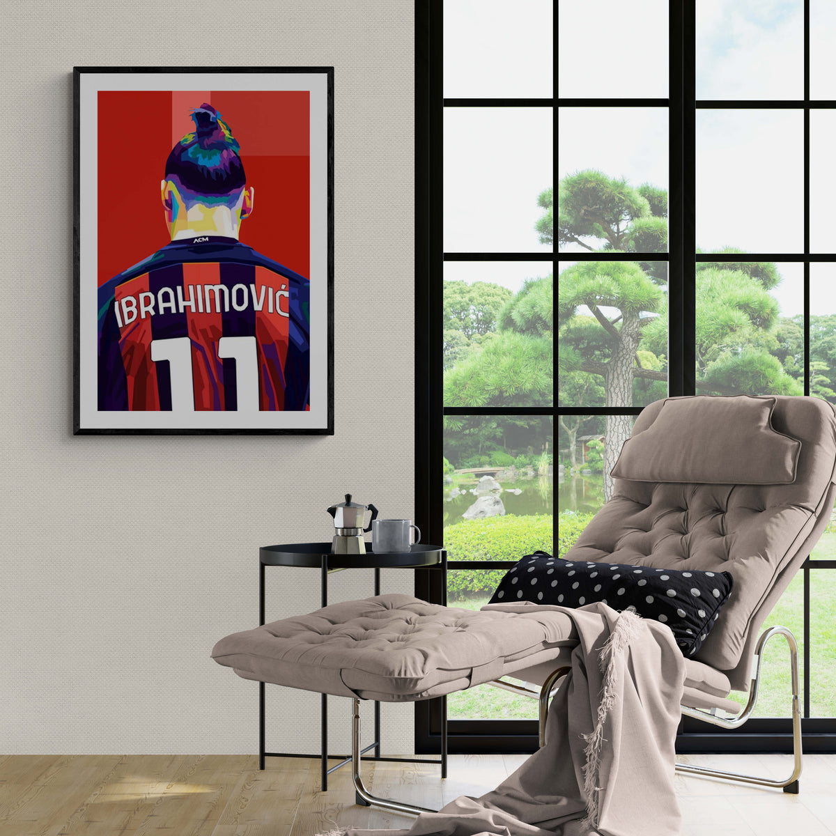 Ibrahimovic Abstracto en un interior