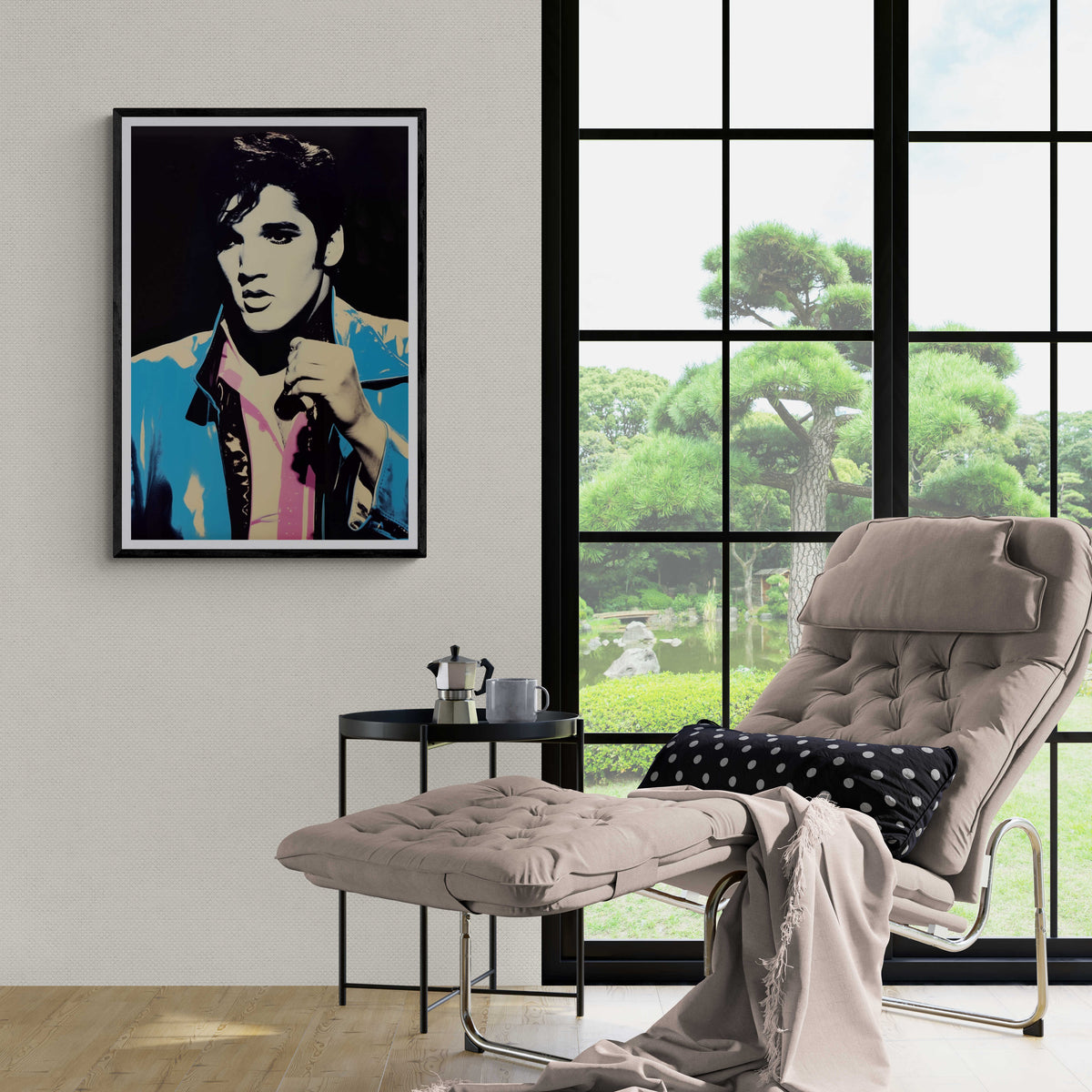 Elvis Presley Warhol en un interior