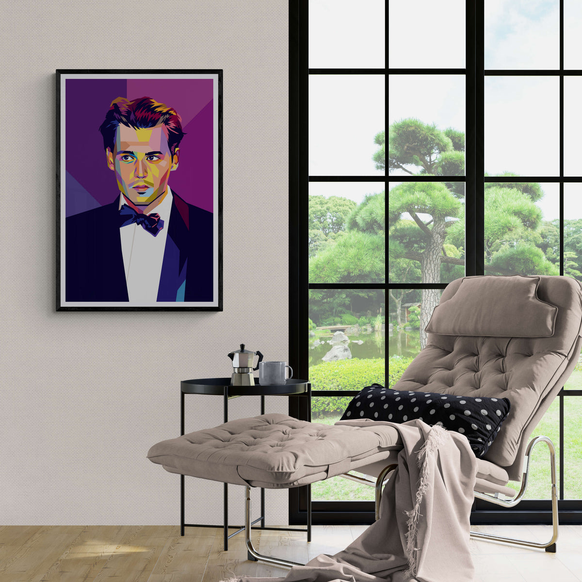 Johnny Depp Paars dans un intérieur