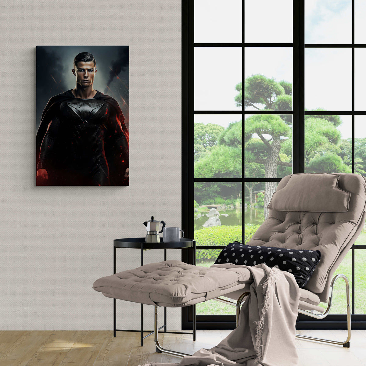 Ronaldo Superhéroe en un interior