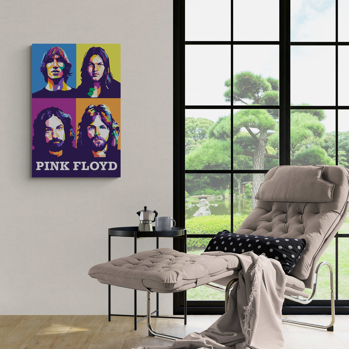 Pink Floyd Band en un interior