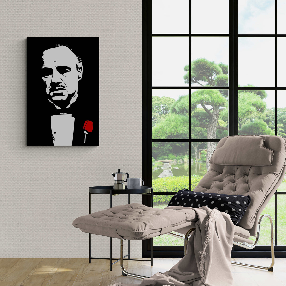 The Godfather Negro en un interior
