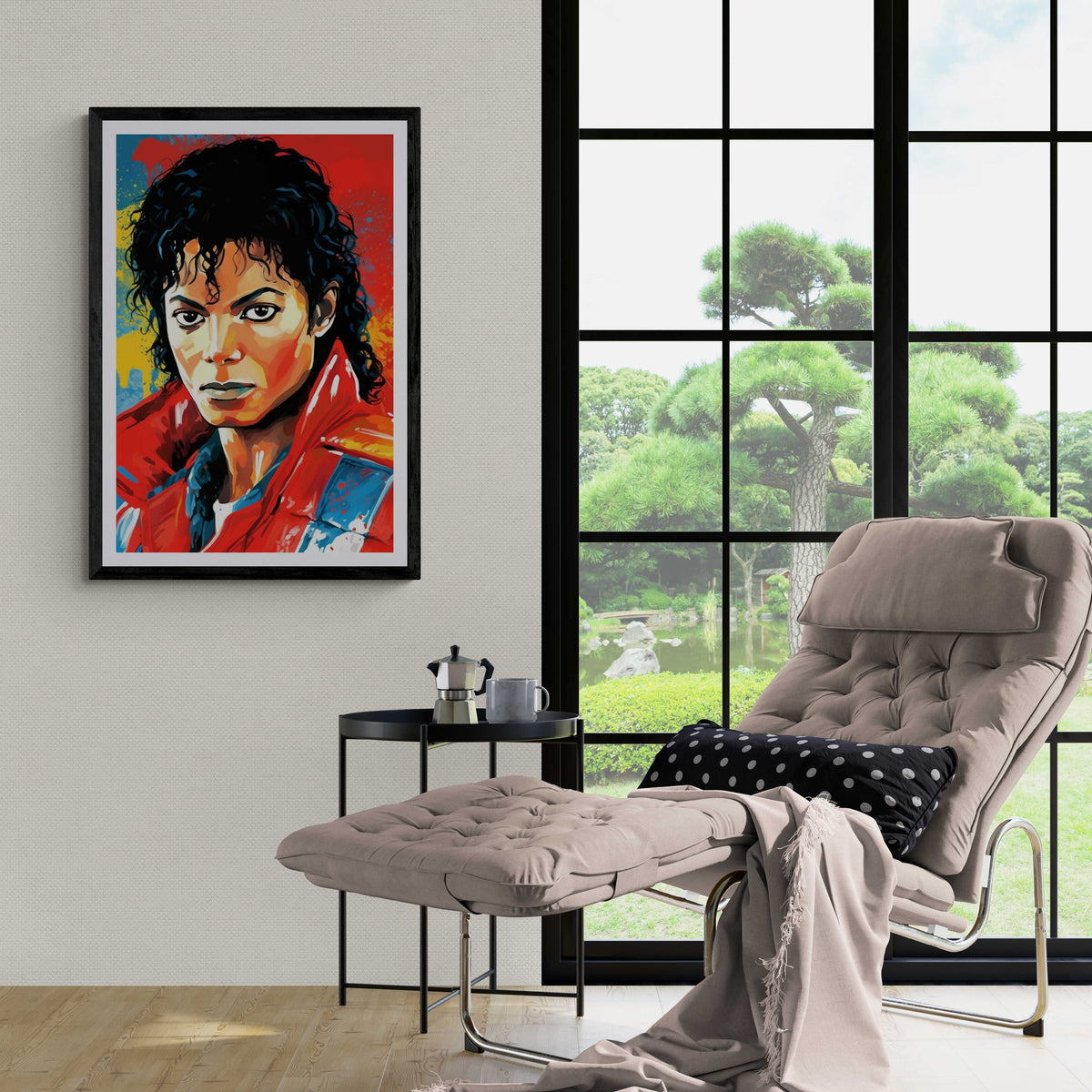 Affiche Michael Jackson dans un intérieur