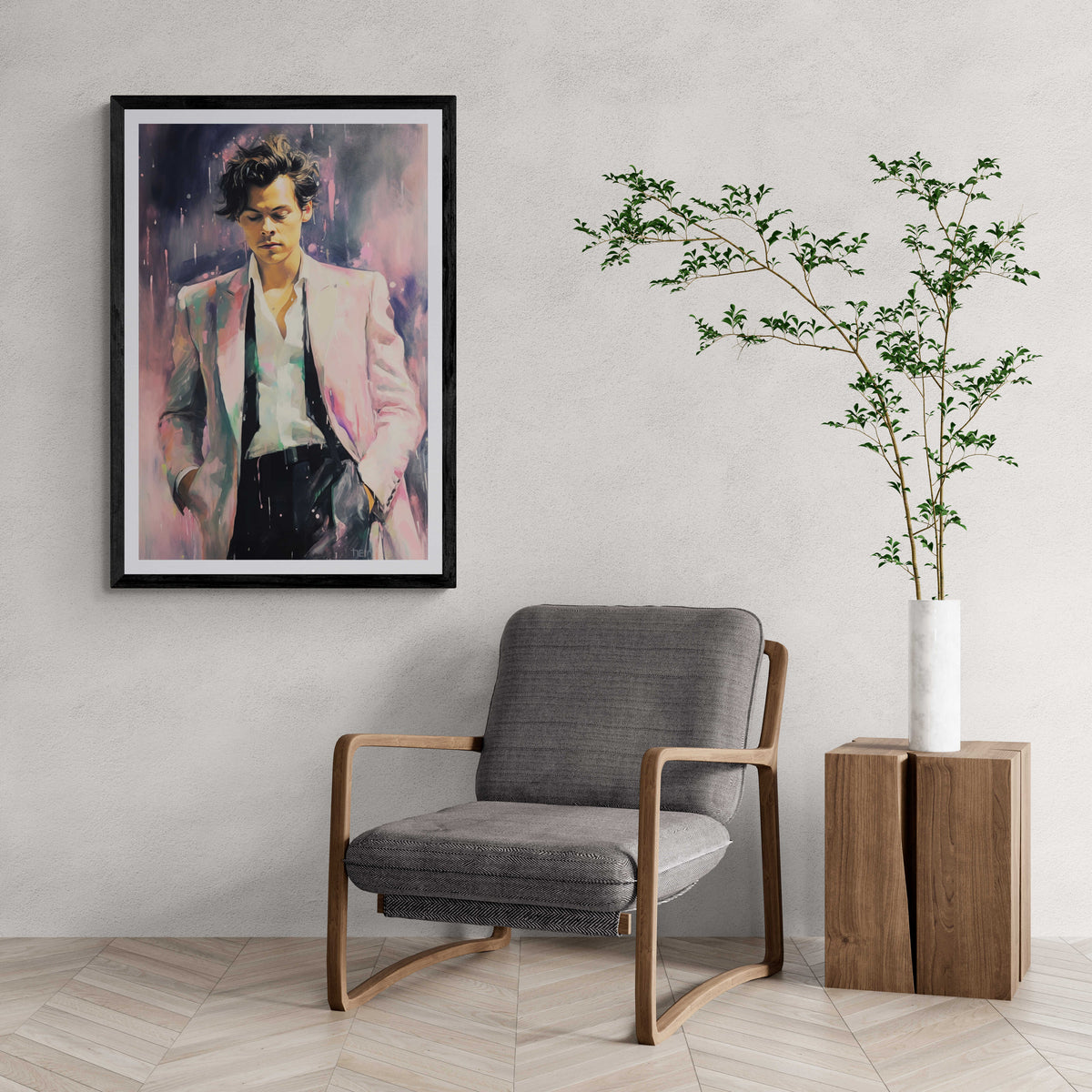 Harry Styles en un interior