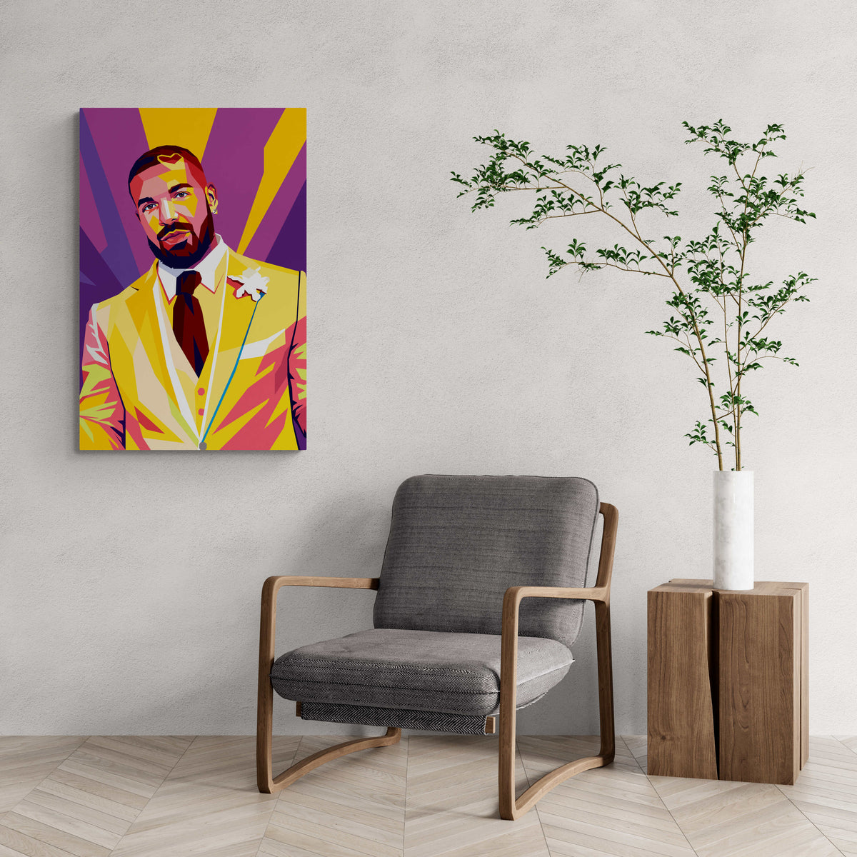 Drake Pop en un interior