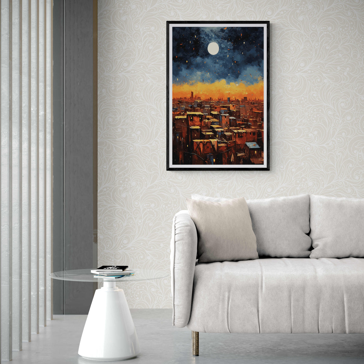 Póster de Marrakech en un interior
